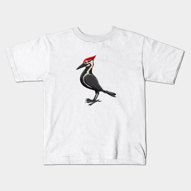 woodpecker Kids T-Shirt by Wickedcartoons